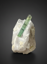 Load image into Gallery viewer, Lime Green Tourmaline on Matrix– Pegmatite Mineral Specimen from Pakistan
