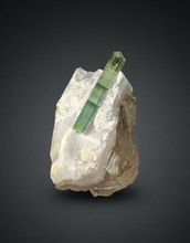 Load image into Gallery viewer, Lime Green Tourmaline on Matrix– Pegmatite Mineral Specimen from Pakistan
