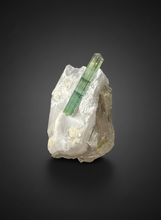 Load image into Gallery viewer, Lime Green Tourmaline on Matrix– Pegmatite Mineral Specimen from Pakistan
