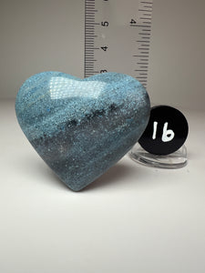 Blue Trolleite from Brazil • Heart