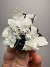 Load image into Gallery viewer, Dark Green Cap Stak Nala Tourmaline on Cleavelandite Matrix – Haramosh Mountains, Pakistan
