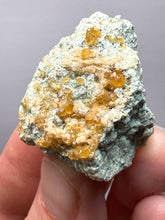 Load image into Gallery viewer, Hessonite Garnet Cluster on Matrix – Natural Collector Specimen from Pakistan | High-Grade Orange-Red Garnet Crystals
