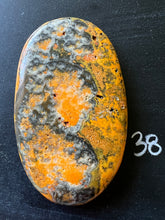 Load image into Gallery viewer, Bumblebee Jasper Agate Palm Stone from West Java, Indonesia • AAA High Grade
