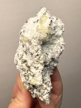 Load image into Gallery viewer, 2” New Find: Huanzala Mine Peru Sphalerite + Chalcopyrite + Apatite + Calcite + Quartz | Collector Display Specimen
