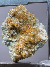 Load image into Gallery viewer, Hessonite Garnet Cluster on Matrix – Natural Collector Specimen from Pakistan | High-Grade Orange-Red Garnet Crystals
