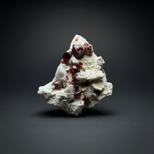 Load image into Gallery viewer, High-Grade Naturally Faceted Red Spessartine Garnet on Matrix — Skardu, Pakistan

