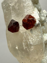 Load image into Gallery viewer, High-Grade Naturally Faceted Red Spessartine Garnet on Matrix — Skardu, Pakistan
