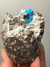 Load image into Gallery viewer, Rare Electric Blue Cavansite on Druzy Matrix – Collector Mineral Specimen | India
