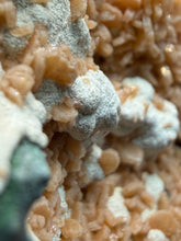 Load image into Gallery viewer, Peach Druzy Heulandite on Matrix – India | Rare Peach Crystal Mineral Specimen for Collectors &amp; Display
