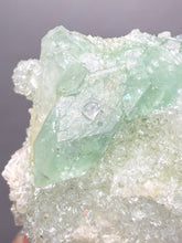Load image into Gallery viewer, Luminous Mint Apophyllite with Glittering Druzy Sugar Quartz – India
