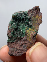 Load image into Gallery viewer, Brochantite Collector Mineral Specimen – Vivid Green Copper Crystals from Morocco
