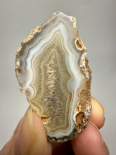 Load image into Gallery viewer, Polished Malawi Agate Half – High-Grade African Banded Agate Display Specimen
