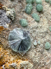 Load image into Gallery viewer, High-Grade Green Wavellite Collectors Specimen - Radiating Botryoidal Crystal Formation - Arkansas, USA
