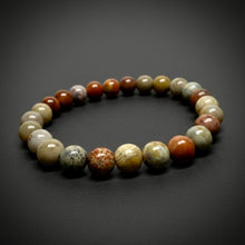 Load image into Gallery viewer, BRACELET Petrified Wood - MED 8MM Beads
