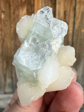 Load image into Gallery viewer, Light Mint Green Radial Apophyllite + White Stilbite • Maharashtra, India
