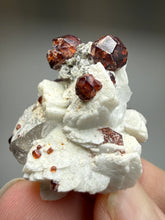 Load image into Gallery viewer, High-Grade Naturally Faceted Red Spessartine Garnet on Matrix — Skardu, Pakistan
