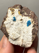 Load image into Gallery viewer, Rare Electric Blue Pentagonite on Druzy Matrix – Collector Mineral Specimen | India
