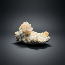 Load image into Gallery viewer, Peach Druzy Heulandite on Matrix – India | Rare Peach Crystal Mineral Specimen for Collectors &amp; Display
