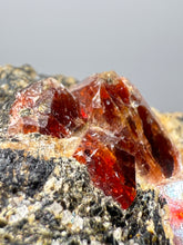 Load image into Gallery viewer, Naturally Faceted Zircon Crystal on Pegmatite–Biotite Matrix • Pakistan Mineral Specimen
