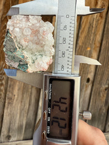 Red Phantom Apophyllite on Green Heulandite • Maharashtra, India