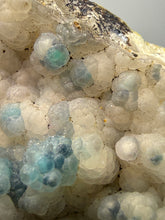 Load image into Gallery viewer, Blue-Green Chrysocolla in Botryoidal Chalcedony Cabinet Specimen | Indonesia
