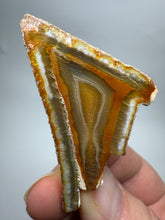 Load image into Gallery viewer, RARE POLYHEDROID Indonesian Sumatra Agate Pair – Vibrant Banded Chalcedony with Rich Color Zoning &amp; Red Druzy Botryoidal Quartz| Ethical Lapidary &amp; Collector Display Specimens
