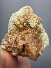 Load image into Gallery viewer, Hessonite Garnet Cluster on Matrix – Natural Collector Specimen from Pakistan | High-Grade Orange-Red Garnet Crystals
