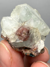 Load image into Gallery viewer, Lustrous Apophyllite over Red Heulandite (Zeolite Pocket) — Deccan Traps, Maharashtra, India

