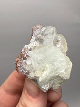 Load image into Gallery viewer, Lustrous Apophyllite over Red Heulandite (Zeolite Pocket) — Deccan Traps, Maharashtra, India
