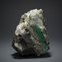 Load image into Gallery viewer, Emerald Variety Green Beryl on Matrix | Northern Bahia, Brazil | Collector Mineral Display Specimen

