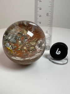 Garden Quartz Golden Rutile and/or Cubic Golden Pyrite Sphere • High Grade • RARE