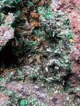 Load image into Gallery viewer, Brochantite Collector Mineral Specimen – Vivid Green Copper Crystals from Morocco
