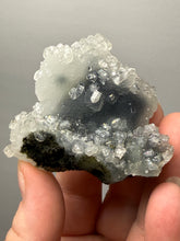 Load image into Gallery viewer, Druzy Chalcedony Stalactite with Druzy Clear Apophyllite | Maharashtra, India
