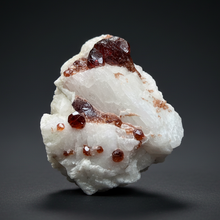 Load image into Gallery viewer, High-Grade Naturally Faceted Red Spessartine Garnet on Matrix — Skardu, Pakistan
