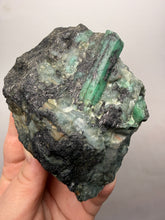 Load image into Gallery viewer, Emerald Variety Green Beryl on Matrix | Northern Bahia, Brazil | Collector Mineral Display Specimen
