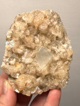 Load image into Gallery viewer, Rare Druzy Golden Diamond Calcite &amp; Pink Huelandite Matrix — Maharashtra, India | Collector Cabinet Specimen

