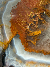 Load image into Gallery viewer, Rare Moroccan Orange Plume Agate Collected by Indigenous Nomads | Ancient Beauty from the Sahara
