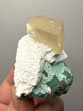 Load image into Gallery viewer, Rare Druzy Golden “Diamond” Calcite on Zeolite Matrix — Maharashtra, India | Collector Cabinet Specimen
