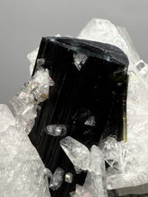 Load image into Gallery viewer, Blue Cap on Dark Green Stak Nala Tourmaline on Cleavelandite on Matrix – Haramosh Mountains, Pakistan
