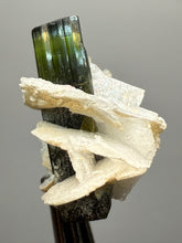 Load image into Gallery viewer, Dark Green Stak Nala Tourmaline and Cleavelandite – Haramosh Mountains, Pakistan | Thumbnail Specimen
