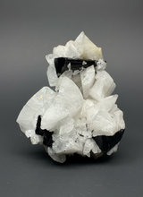 Load image into Gallery viewer, Dark Green Cap Stak Nala Tourmaline with Cleavelandite Matrix – Haramosh Mountains, Pakistan
