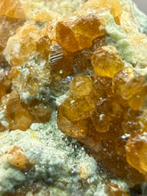 Load image into Gallery viewer, Hessonite Garnet Cluster on Matrix – Natural Collector Specimen from Pakistan | High-Grade Orange-Red Garnet Crystals
