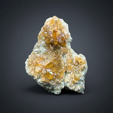 Load image into Gallery viewer, Hessonite Garnet Cluster on Matrix – Natural Collector Specimen from Pakistan | High-Grade Orange-Red Garnet Crystals
