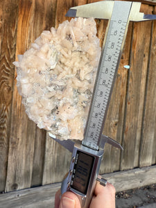 Clear Druzy Gem Apophyllite Stalactite + Pink Stilbite • Maharashtra, India