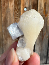 Load image into Gallery viewer, Clear Gem Apophyllite on Cream Stilbite • Maharashtra, India
