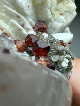 Load image into Gallery viewer, High-Grade Naturally Faceted Red Spessartine Garnet on Matrix — Skardu, Pakistan
