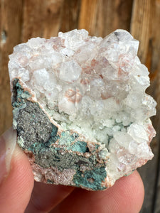 Red Phantom Apophyllite on Green Heulandite • Maharashtra, India
