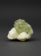 Load image into Gallery viewer, Electric Green Diopside on Quartz – Collector Mineral Specimen (Gilgit-Baltistan) Pakistan
