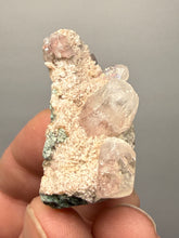 Load image into Gallery viewer, Pink Apophyllite on Red &amp; Green Heulandite – Deccan Traps, Maharashtra, India

