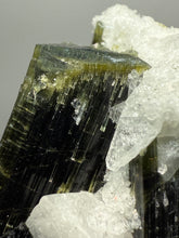 Load image into Gallery viewer, Blue Cap Dark Green Stak Nala Tourmaline on Cleavelandite Matrix – Haramosh Mountains, Pakistan
